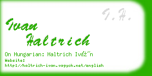ivan haltrich business card